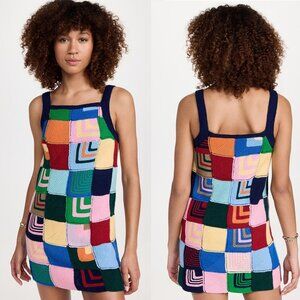 RE/DONE Patchwork Knit Tank Mini Dress XS